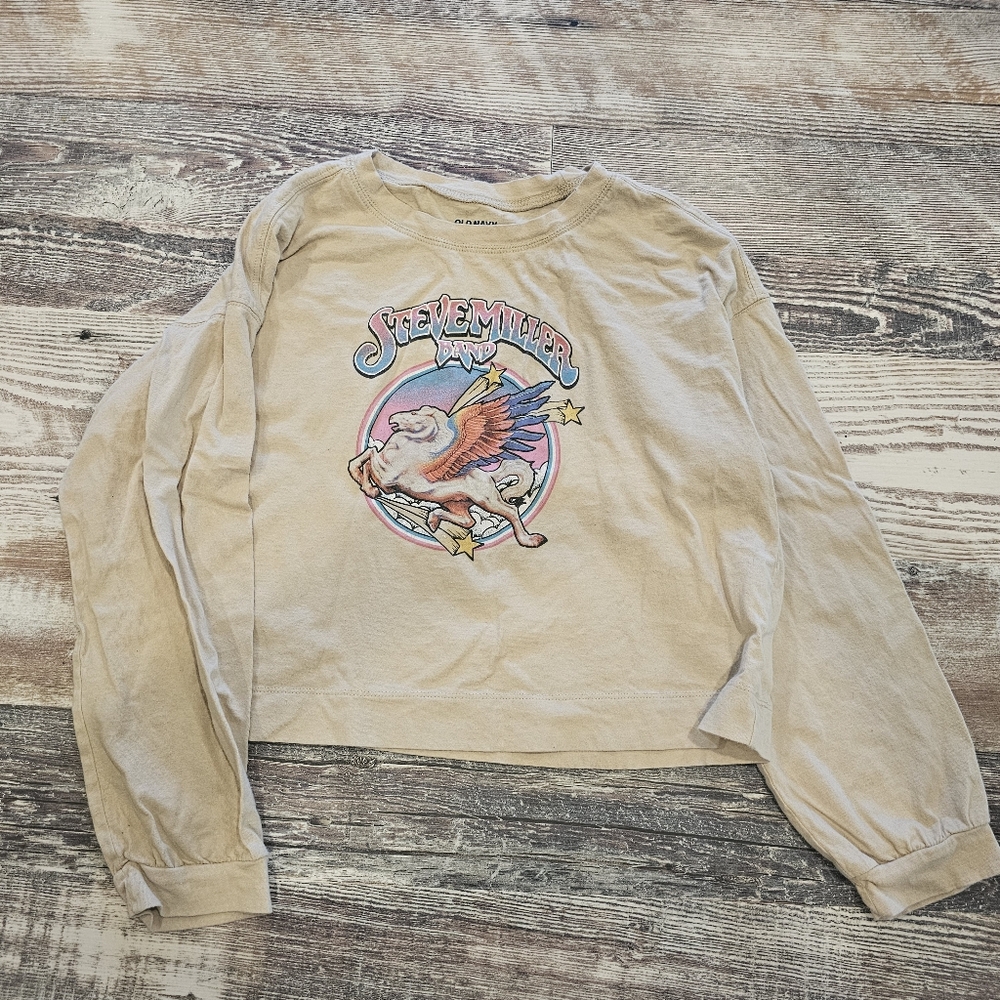 Cropped band tee Girls size XL (14-16)